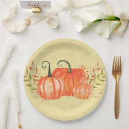 Prato De Papel Harvest Pumpkin Trio