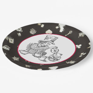 Prato De Papel Hatter e Dormouse loucos