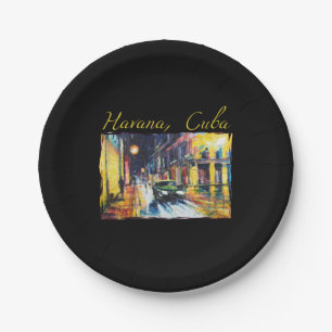 Prato De Papel Havana Cuba - Cena Noturna de Habana Vieja