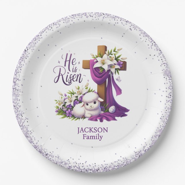 Prato De Papel He is Risen! Easter Sunday (Frente)