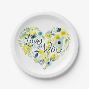 Prato De Papel Heart Floral II