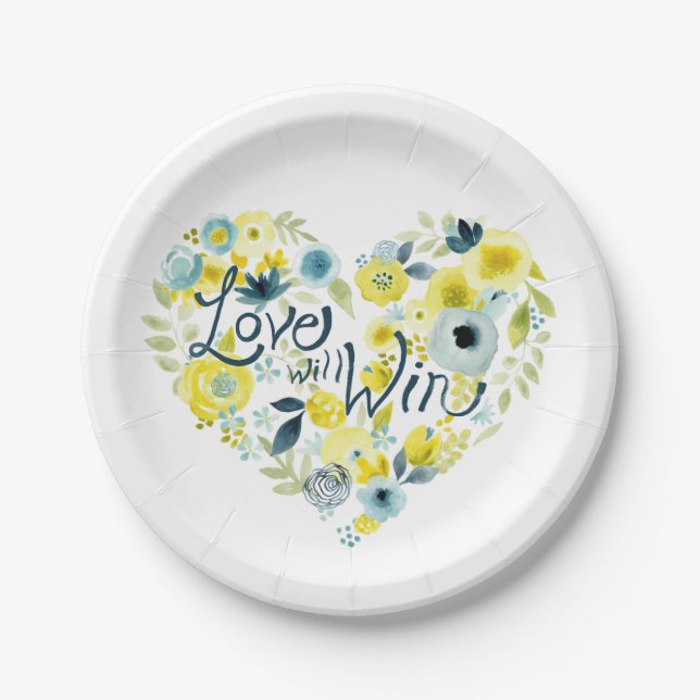 Prato De Papel Heart Floral II (Frente)