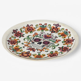 Prato De Papel 💀 🎉 Heart & Skullware Día de los Muertos