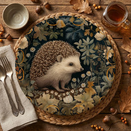 Prato De Papel Hedgehog no estilo Forest William Morris
