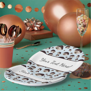 Prato De Papel Hedgehogs com Texto