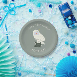 Prato De Papel Hedwig Com Desenho Caprichoso de Carta