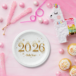 Prato De Papel Hello 2026 Paper Plates