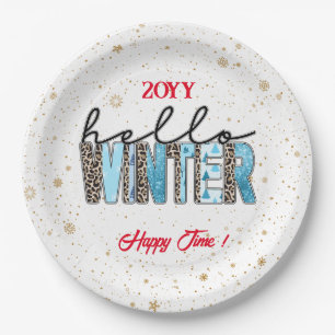 Prato De Papel Hello Winter Customize
