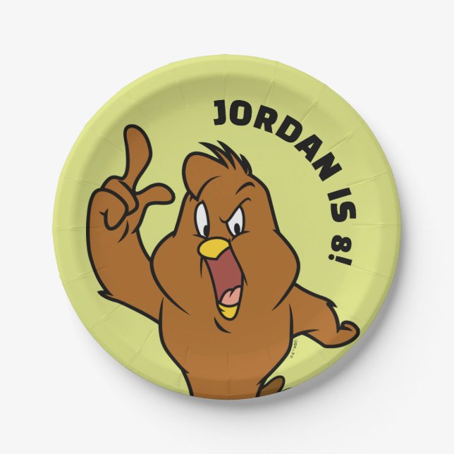 Prato De Papel Henery Hawk Yelling (Frente)