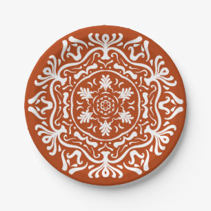 Prato De Papel Henna Mandala