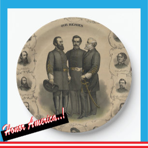 Prato De Papel Heróis da Guerra Civil