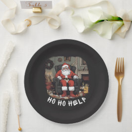 Prato De Papel HHO HELP HOARDER PAPAI NOEL placa de papel