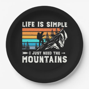 Prato De Papel Hiker, Eu Só Preciso Das Montanhas
