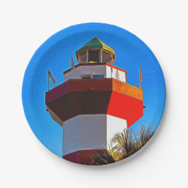 Prato De Papel Hilton Head Island Harbor Town Lighthouse