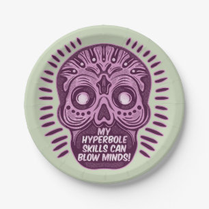 Prato De Papel Hiperbole Funny INGLÊS LINGUAGEM