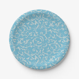 Prato De Papel História Real Princesa Azul Conto de Fadas Chic