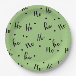 Prato De Papel Ho Ho Ho Christmas Red Background