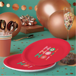 PRATO DE PAPEL HO HO HO MERRY NATAL SAZONAL PRESENTE