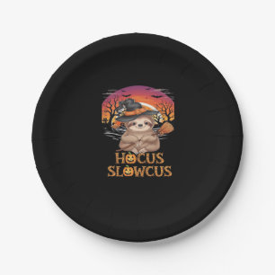 Prato De Papel Hocus Slowcus Sloth amantes do vestido de Hallowee