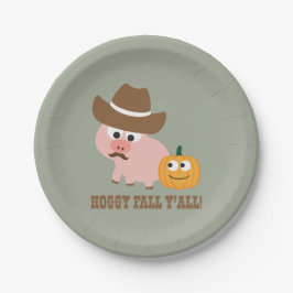 Prato De Papel Hoggy Fall Y'all