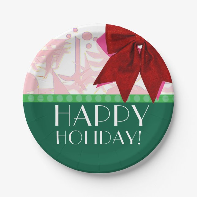 PRATO DE PAPEL HOLIDAY ART DECO (Frente)