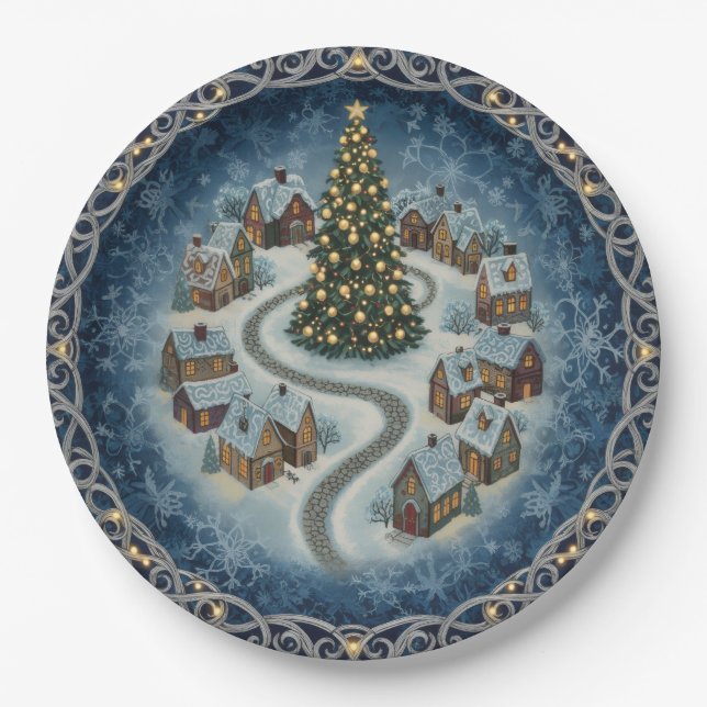Prato De Papel Holiday Paper Plates (Frente)
