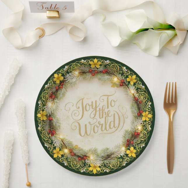 Prato De Papel Holiday Paper Plates (Casamento)