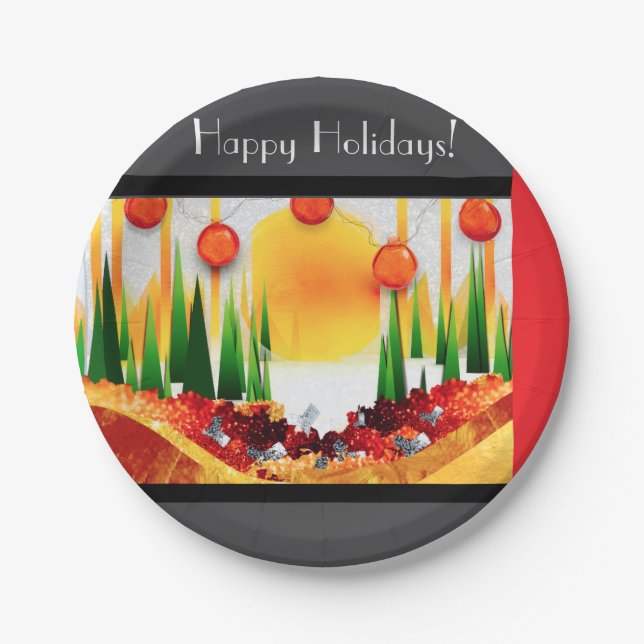 PRATO DE PAPEL HOLIDAY SUNSHINE WITHIN THE PINES :) (Frente)