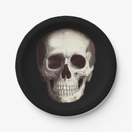 Prato De Papel Homem-Arrepenho Negro - Dia das Bruxas Adultas