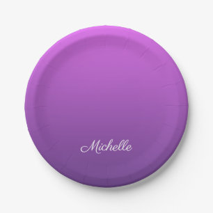 Prato De Papel Homem roxo personalizado
