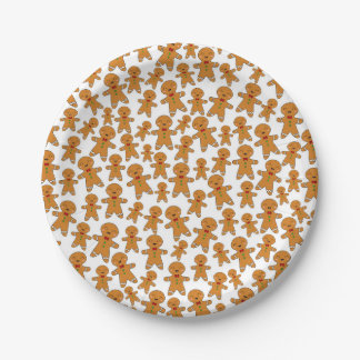 Prato De Papel Homens de Pão de Mel