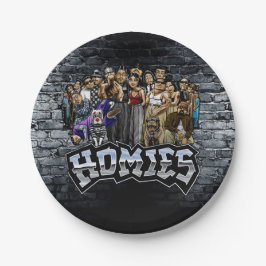 Prato De Papel Homies Party Plates, Lil Homies Birthday