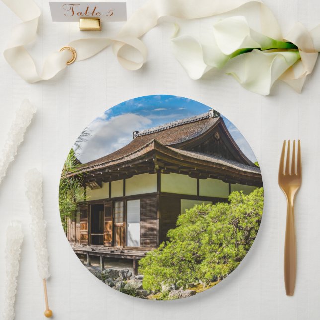 Prato De Papel Hondo ou salão principal em Ginkaku-Ji, Quioto (Casamento)