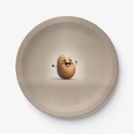 Prato De Papel Hora da Festa de Batata Feliz