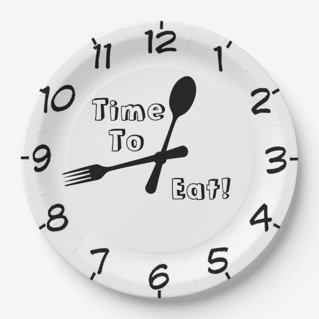 Prato De Papel Hora de Comer (Frente)