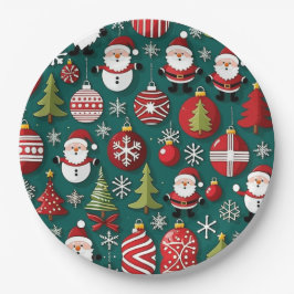 Prato De Papel Hora de Natal