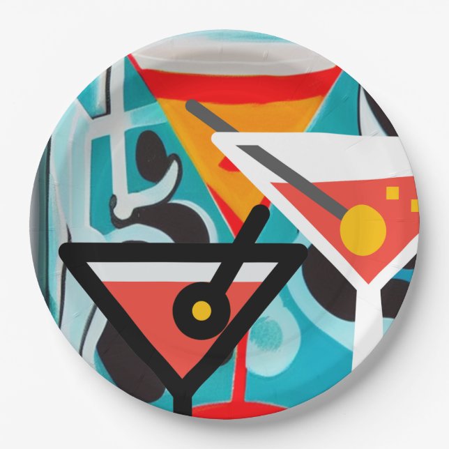 Prato De Papel Hora feliz (Frente)