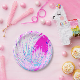 Prato De Papel Horizonte Rosa