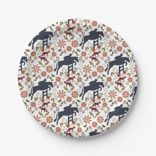 Prato De Papel Horse and Rider Paper Plate Equestrian FolArt