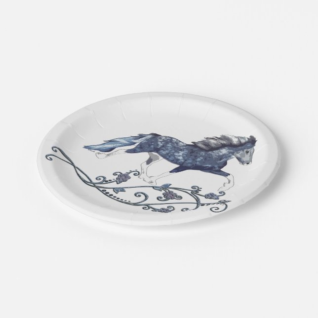 Prato De Papel Horse Islandês Blámóða (Inclinado)