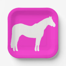 Horse Party Theme Plates Easy Clean Up