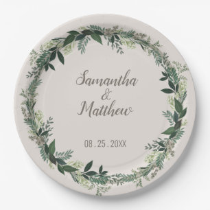 Prato De Papel Hortaliças elegantes casamento personalizado