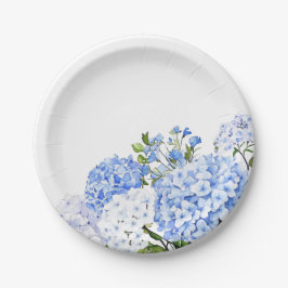 Prato De Papel Hortênsia Azul