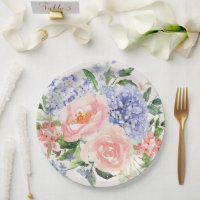Hortênsia Peônia Floral Primavera Azul Rosa Aguare