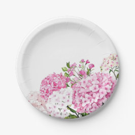 Prato De Papel Hortênsia Rosa