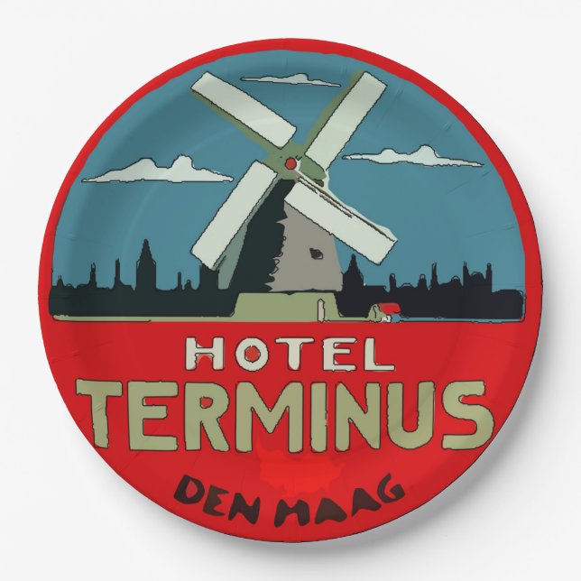 Prato De Papel Hotel Hage, Placas de Papel (Frente)