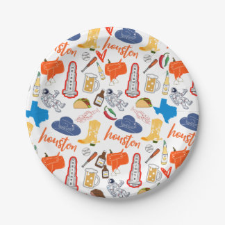 Prato De Papel Houston Texas Plates