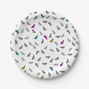 Prato De Papel Howling Wolves Paper Plates