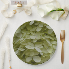Prato De Papel Hydrangea Floral Celadon Green