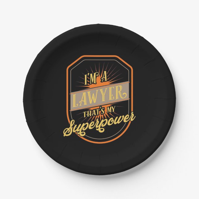 Prato De Papel I Am A Lawyer (Frente)
